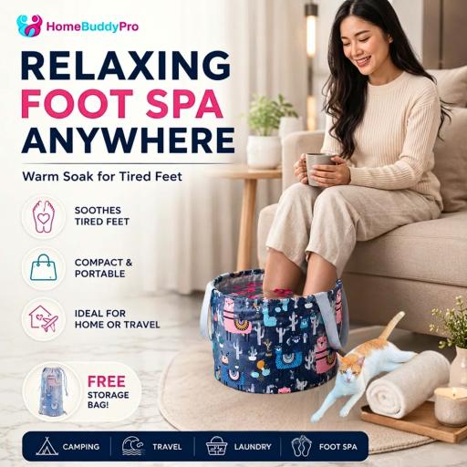 Foldable Waterproof Travel Wash Basin Bag for Foot Soak, Laundry, Haji & Umrah - image 5