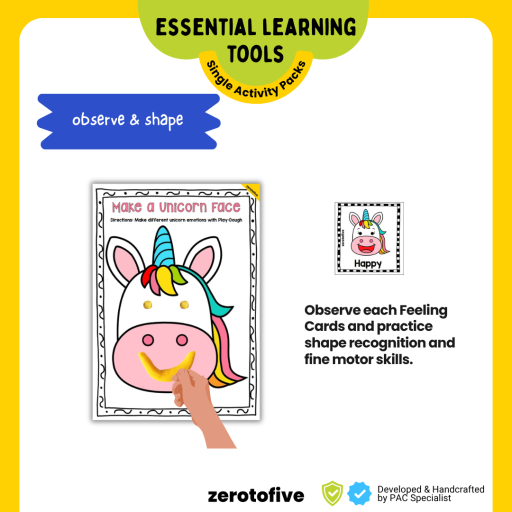 Emotions Play-dough Mat Unicorn Themed - image 3