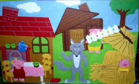 Felt Story Board : 3 Little Pigs - image 1