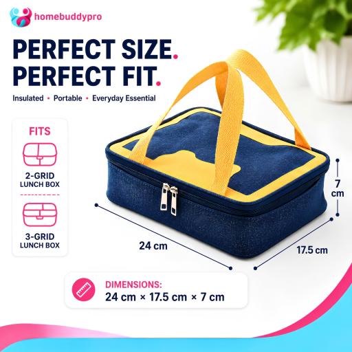 HomeBuddyPro Insulated Lunch Bag Waterproof Thermal Beg Bekal Makanan Aluminium Foil Cooler Bag - image 4