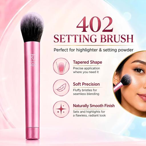 Real Techniques Everyday Essentials Makeup Brush Set RT Berus Solek with Bonus Sponge - image 6
