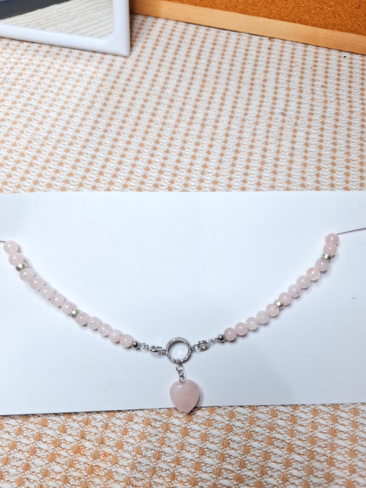 Rose Quartz Bloom Necklace - image 2