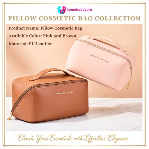 Luxury PU Leather Makeup Bag Travel Toiletries Organizer Beg Kosmetik Kalis Air - image 5