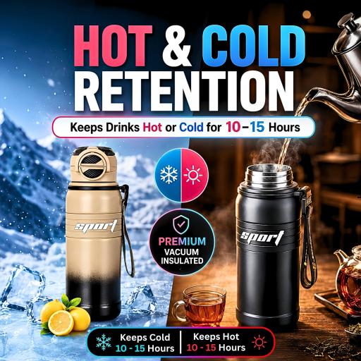 316 Stainless Steel Vacuum Insulated Tumbler 680ml, Leakproof BPA-Free Water Bottle - image 8