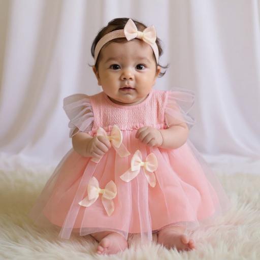 Angeliz Silky Dress & Romper Baby Hamper Cakebox Gift Set Girl  11 Pcs - image 4