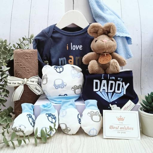 Angeliz Wishing Balloon Lucky Bunny Baby Hamper Set 11 Pcs-Blue - image 2