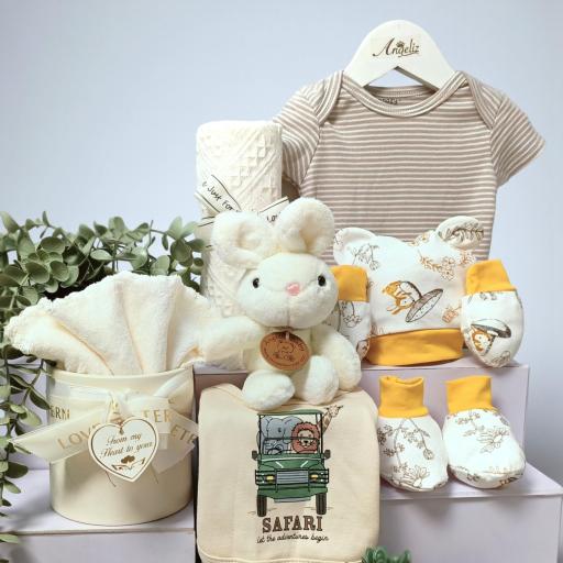 Angeliz Wishing Balloon Lucky Bunny Baby Hamper Gift Set 11 Pcs-Neutral - image 2