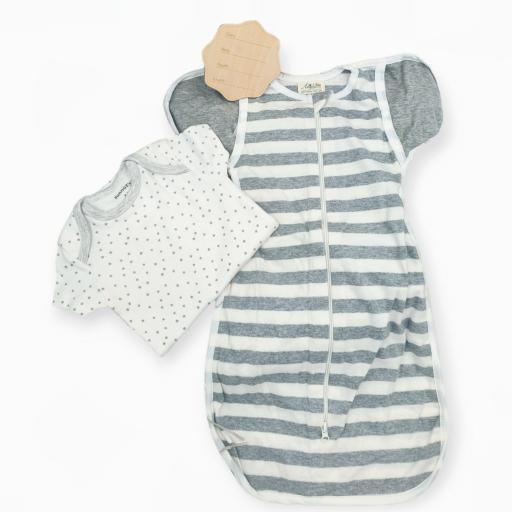 Angeliz Twin Bunny Swaddle Wooden Baby Hamper Gift Box Neutral 8pcs - image 5