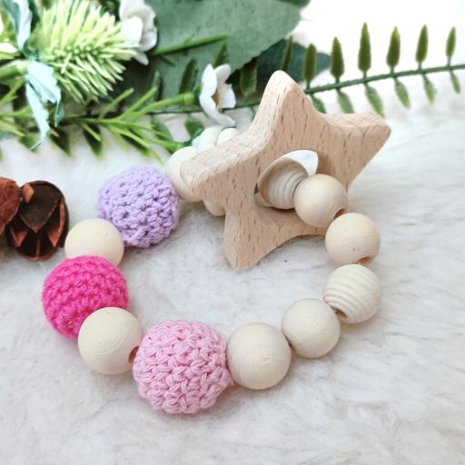 Angeliz Lovely Sheep Wooden Baby Hamper Gift Box Pink 8pcs - image 5