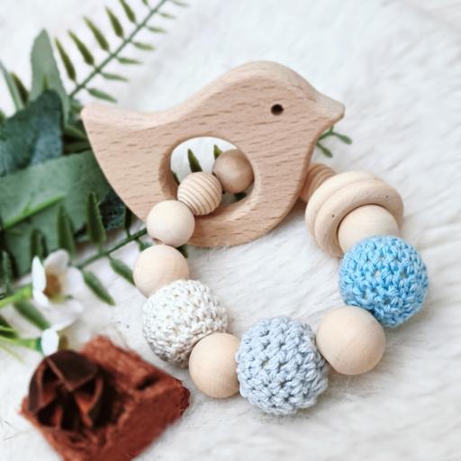 Angeliz Lovely Sheep Wooden Baby Hamper Gift Box Blue 8pcs - image 5