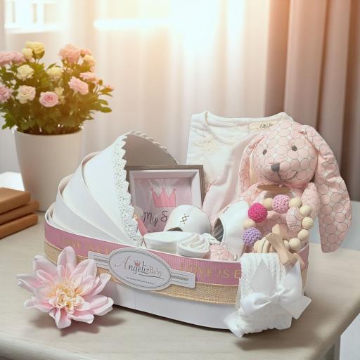 Angeliz Premium Princess Crib Baby Hamper Gift Set 10pcs-Pink - image 2