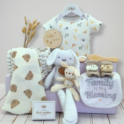 Angeliz Motherhood Blessing Pa&Ma Bunny Set 10pcs- Neutral - image 2