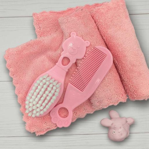 Angeliz Little Bear Snuggle Wooden Baby Hamper Gift Box Pink 8 pcs - image 7