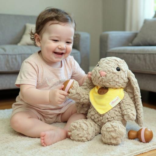 Angeliz Billy Bunny Love Me Soft Toy 4pcs Baby Hamper Cakebox Gift Set - image 3
