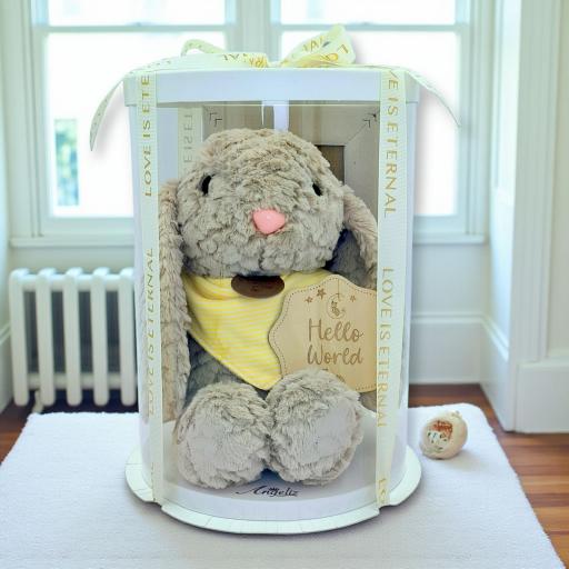 Angeliz Billy Bunny Love Me Soft Toy 4pcs Baby Hamper Cakebox Gift Set - image 2