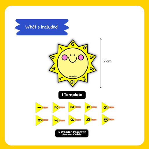 Sunshine Numbers Clip and Match from 1 to 10 - image 2