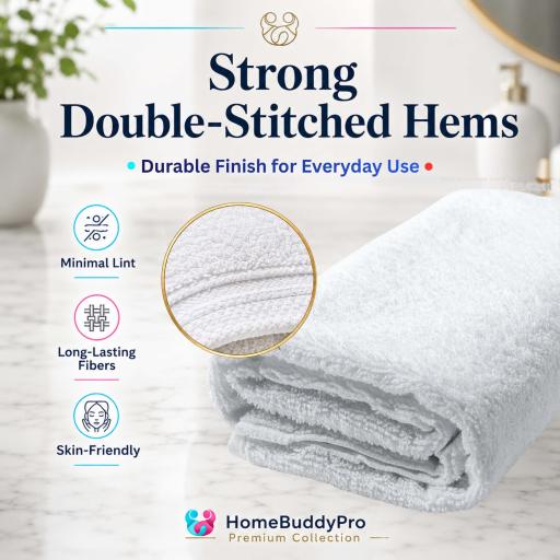 100% Cotton Extra Large Bath Towel, Hotel-Style Soft Absorbent Tuala Mandi - image 5
