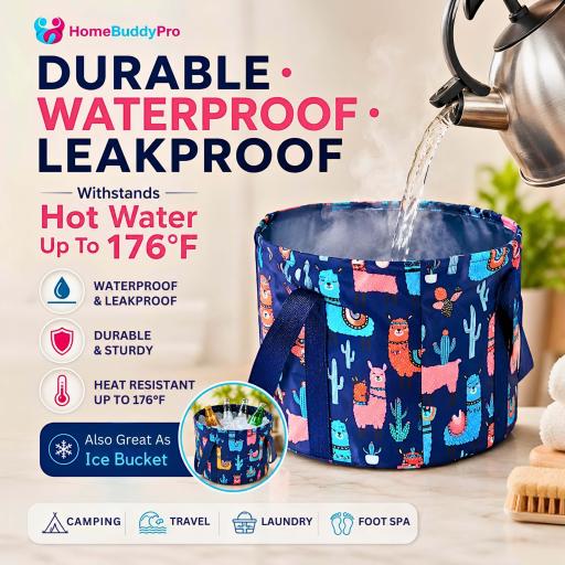 Foldable Waterproof Travel Wash Basin Bag for Foot Soak, Laundry, Haji & Umrah - image 7