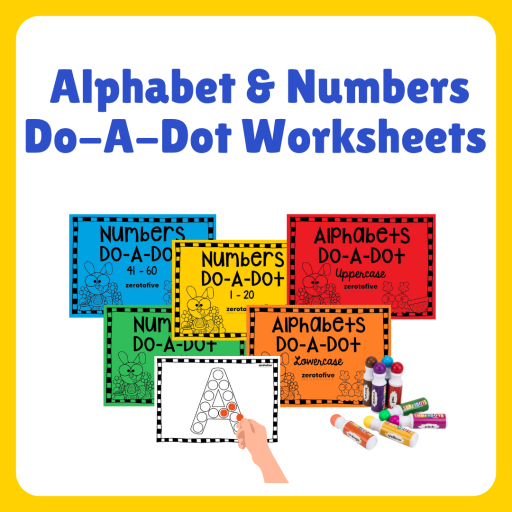 Alphabet and Numbers Do-A-Dot Worksheets - image 1
