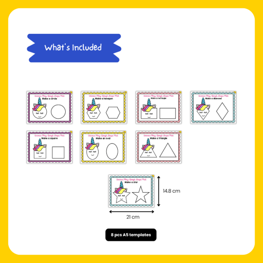 Play-dough Shape Mat Unicorn Themed - image 2