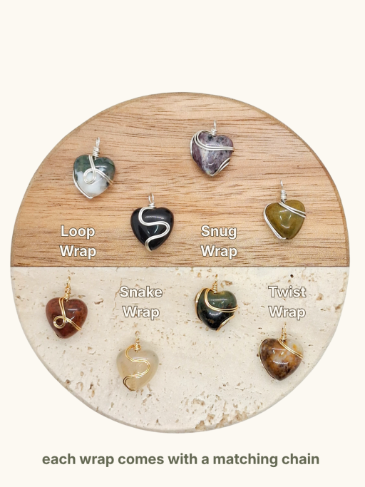 Little Jasper Heart Pendant - Customisable - image 2