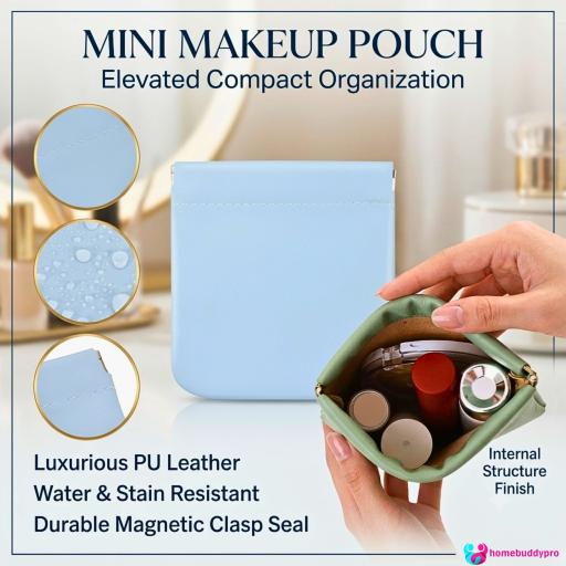 Luxury PU Leather Makeup Bag Travel Toiletries Organizer Beg Kosmetik Kalis Air - image 7
