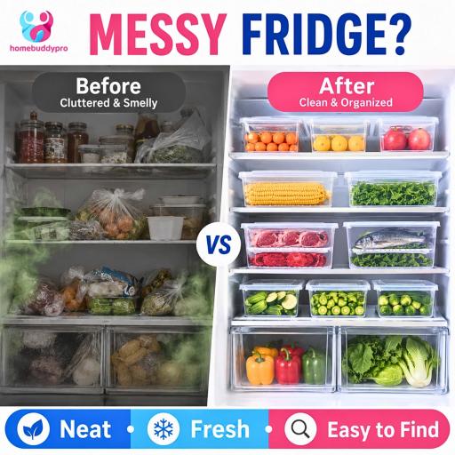 Refrigerator Freezer Storage Box with Drain Tray, Stackable Food Container - image 2