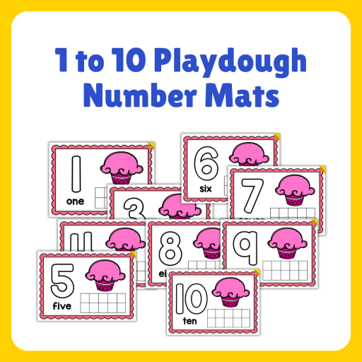 Ten Frame Playdough Number Mat 1 to 10 - image 1