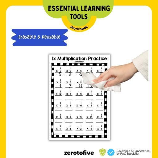 Multiplication Write and Wipe Workbook - image 4