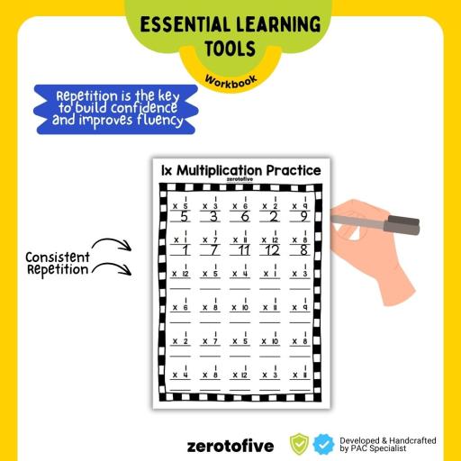 Multiplication Write and Wipe Workbook - image 3