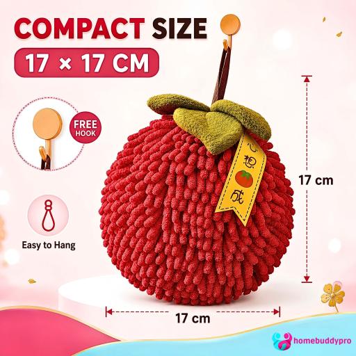 Chinese New Year Hand Towel Quick Dry Strong Water Absorbent Microfiber Towels Free Hook - image 7