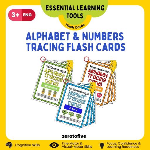 Alphabet and Numbers Tracing Flash Cards - image 1
