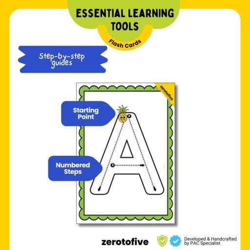 Alphabet and Numbers Tracing Flash Cards - image 2