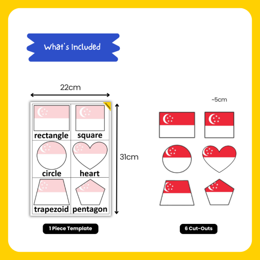 Singapore Flag Shapes Matching - image 2