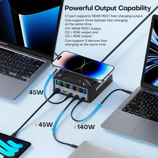 260W Gan PD USB Wireless Charger - image 4