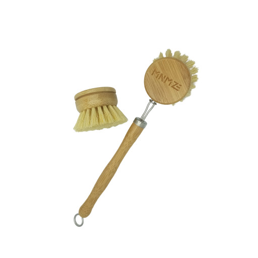 Bamboo Sisal Dish Brush with Long Handle - image 1