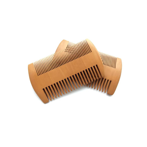 Peach Wood Dual Side Comb - image 2