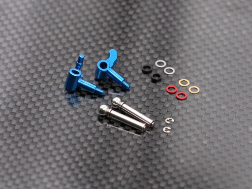 Radtec Mini-Z MR-04 Alu Steering Knuckle Set, Red, 0 Camber - image 3