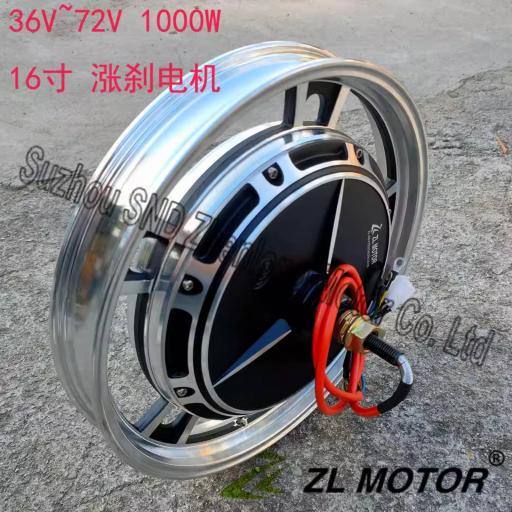 Electric beach car brake motor 48V 60V1000W 16 inch rear drive motor zl motor - image 2