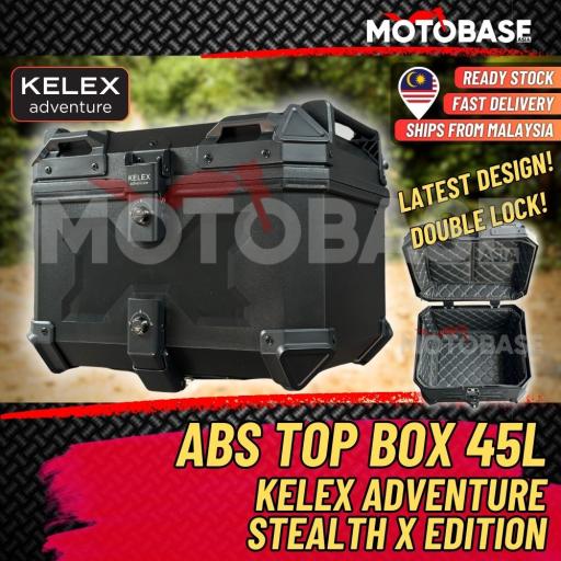 [KELEX Adventure] 45L ABS Top Box Stealth X Edition Premium Motorcycle - image 1