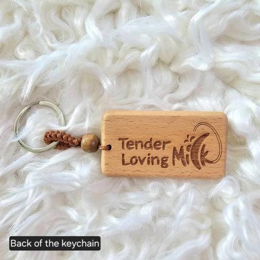 hey mama - Premium Wood Empowerment Keychain - image 2