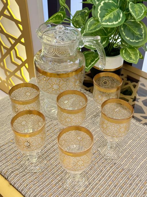 Glass Cold Beverage Jug & Cup Set (7-piece) - https://hitpay-production.s3.ap-southeast-1.amazonaws.com/products/9d031a5a77c44b018ef78ff703abe5e1.jpeg