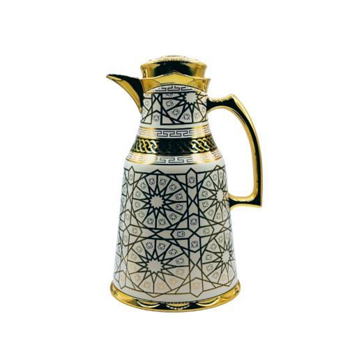 White-Gold Thermos Flask & Cups & Tray Set (8-piece) - image 2