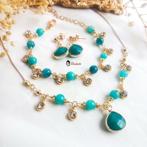 Lady Chalcedonna Green Chalcedony Jade Necklace - image 1