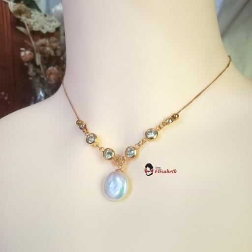 Lady Evelyn Freshwater Coin Pearl Necklace - image 3