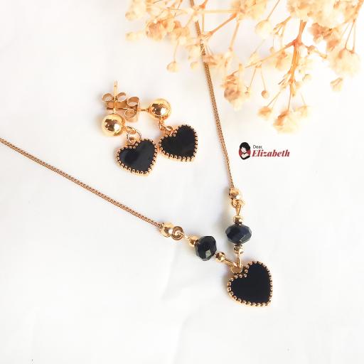 Lady Cordelia Black Heart Necklace - image 1