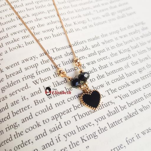 Lady Cordelia Black Heart Necklace - image 2