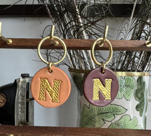 Ornate Letter tag keychains - image 5