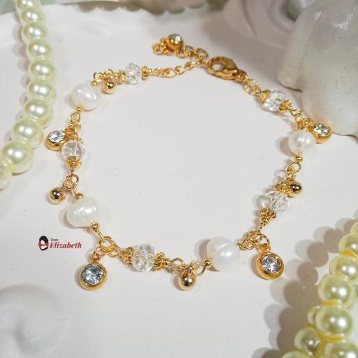 Lady Elena Freshwater Pearls and Opal Crystals Jewelry - image 3