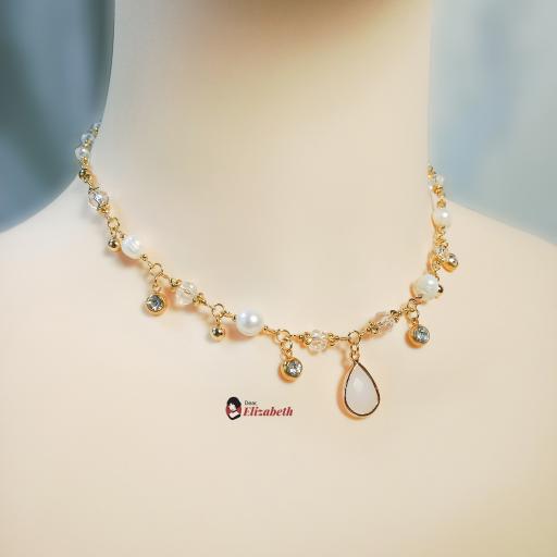 Lady Elena Freshwater Pearls and Opal Crystals Jewelry - image 4